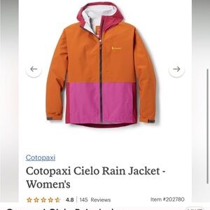NWT Cotopaxi Rain Jacket